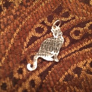 Silver cat pendant.